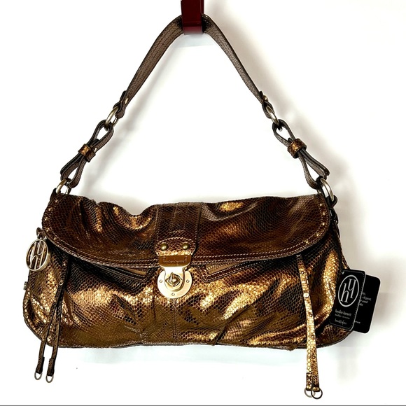 hayden-harnett Handbags - NWOT HAYDEN HARNETT Brooklyn/NYC Bag Lorca Gold Leather Baguette Style Bag